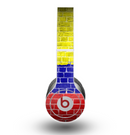 The Red, Blue and Yellow Vibrant Brick Wall Skin for the Beats by Dre Original Solo-Solo HD Headphones