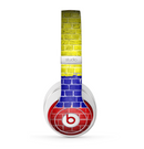 The Red, Blue and Yellow Vibrant Brick Wall Skin for the Beats by Dre Studio (2013+ Version) Headphones