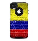 The Red, Blue and Yellow Vibrant Brick Wall Skin for the iPhone 4-4s OtterBox Commuter Case