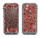 The Red & Brown Creative Flower Pattern Apple iPhone 5c LifeProof Fre Case Skin Set