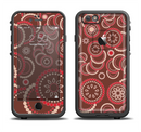 The Red & Brown Creative Flower Pattern Apple iPhone 6/6s LifeProof Fre Case Skin Set