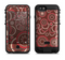 The Red & Brown Creative Flower Pattern Apple iPhone 6/6s LifeProof Fre POWER Case Skin Set