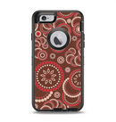 The Red & Brown Creative Flower Pattern Apple iPhone 6 Otterbox Defender Case Skin Set