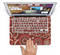 The Red & Brown Creative Flower Pattern Skin Set for the Apple MacBook Pro 15" with Retina Display