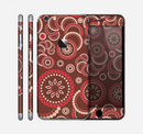 The Red & Brown Creative Flower Pattern Skin for the Apple iPhone 6 Plus