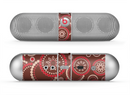 The Red & Brown Creative Flower Pattern Skin for the Beats by Dre Pill Bluetooth Speaker