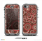 The Red & Brown Creative Flower Pattern Skin for the iPhone 5c nüüd LifeProof Case