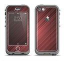 The Red Diagonal Thin HD Stripes Apple iPhone 5c LifeProof Nuud Case Skin Set