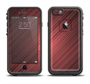The Red Diagonal Thin HD Stripes Apple iPhone 6/6s Plus LifeProof Fre Case Skin Set