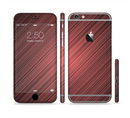 The Red Diagonal Thin HD Stripes Sectioned Skin Series for the Apple iPhone 6s Plus