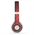The Red Diagonal Thin HD Stripes Skin for the Beats by Dre Solo 2 Headphones