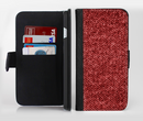 The Red Fabric Ink-Fuzed Leather Folding Wallet Credit-Card Case for the Apple iPhone 6/6s, 6/6s Plus, 5/5s and 5c