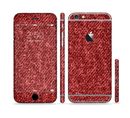 The Red Fabric Sectioned Skin Series for the Apple iPhone 6s Plus