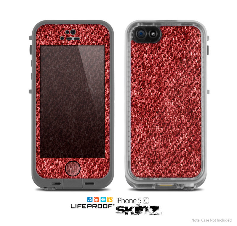 The Red Fabric Skin for the Apple iPhone 5c LifeProof Case