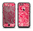 The Red Floral Paisley Pattern Apple iPhone 6/6s LifeProof Fre Case Skin Set