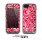The Red Floral Paisley Pattern Skin for the Apple iPhone 5c LifeProof Case