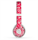The Red Floral Paisley Pattern Skin for the Beats by Dre Solo 2 Headphones