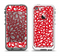 The Red Floral Sprout Apple iPhone 5-5s LifeProof Fre Case Skin Set