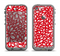 The Red Floral Sprout Apple iPhone 5c LifeProof Fre Case Skin Set