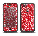 The Red Floral Sprout Apple iPhone 6/6s LifeProof Fre Case Skin Set