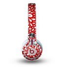 The Red Floral Sprout Skin for the Beats by Dre Mixr Headphones