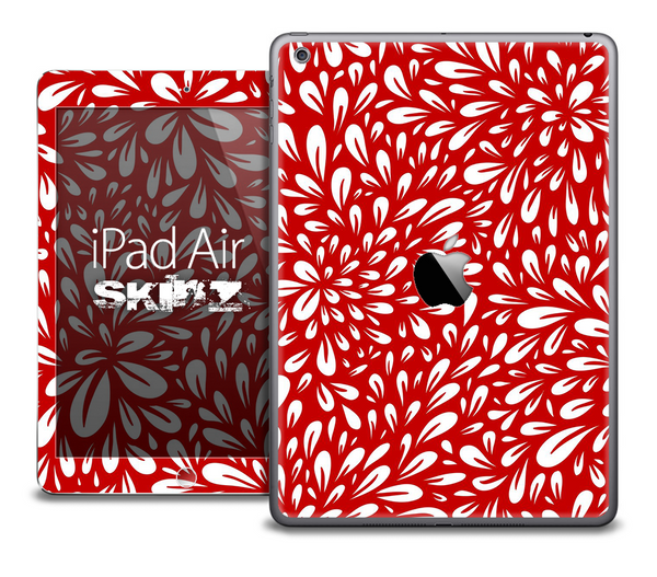 The Red Floral Sprout Skin for the iPad Air