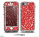The Red Floral Sprout Skin for the iPhone 5-5s NUUD LifeProof Case for the LifeProof Skin
