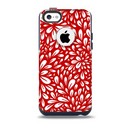 The Red Floral Sprout Skin for the iPhone 5c OtterBox Commuter Case