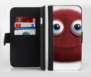 The Red Fuzzy Wuzzy Ink-Fuzed Leather Folding Wallet Credit-Card Case for the Apple iPhone 6/6s, 6/6s Plus, 5/5s and 5c