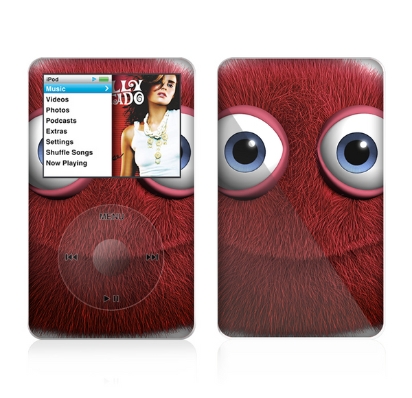The Red Fuzzy Wuzzy Skin For The Apple iPod Classic