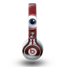 The Red Fuzzy Wuzzy Skin for the Beats by Dre Mixr Headphones