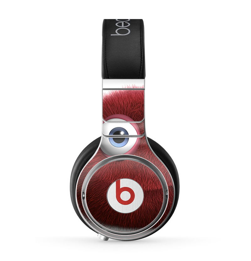The Red Fuzzy Wuzzy Skin for the Beats by Dre Pro Headphones