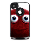 The Red Fuzzy Wuzzy Skin for the iPhone 4-4s OtterBox Commuter Case