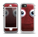 The Red Fuzzy Wuzzy Skin for the iPhone 5-5s OtterBox Preserver WaterProof Case