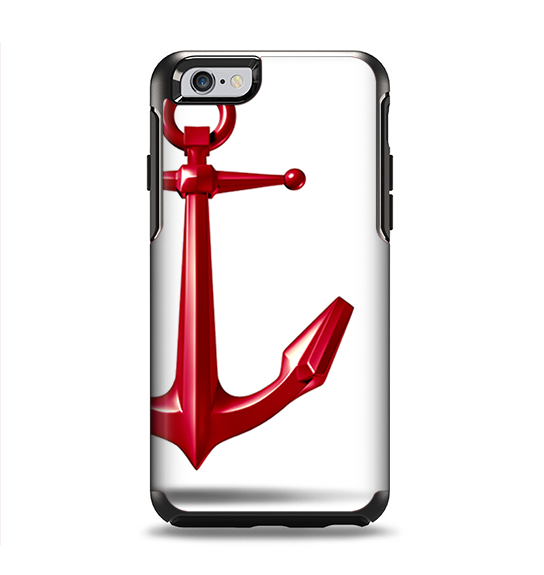 The Red Glossy Anchor Apple iPhone 6 Otterbox Symmetry Case Skin Set