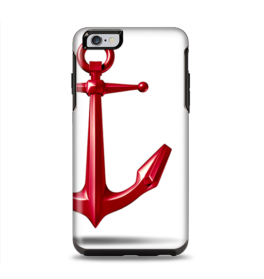 The Red Glossy Anchor Apple iPhone 6 Plus Otterbox Symmetry Case Skin Set