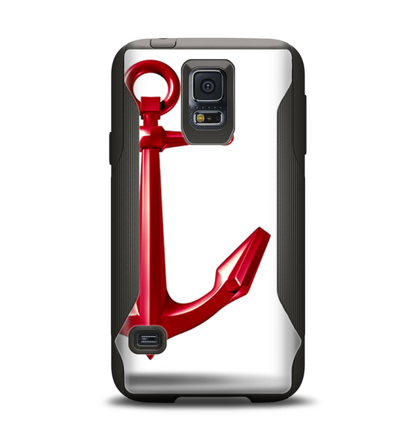 The Red Glossy Anchor Samsung Galaxy S5 Otterbox Commuter Case Skin Set