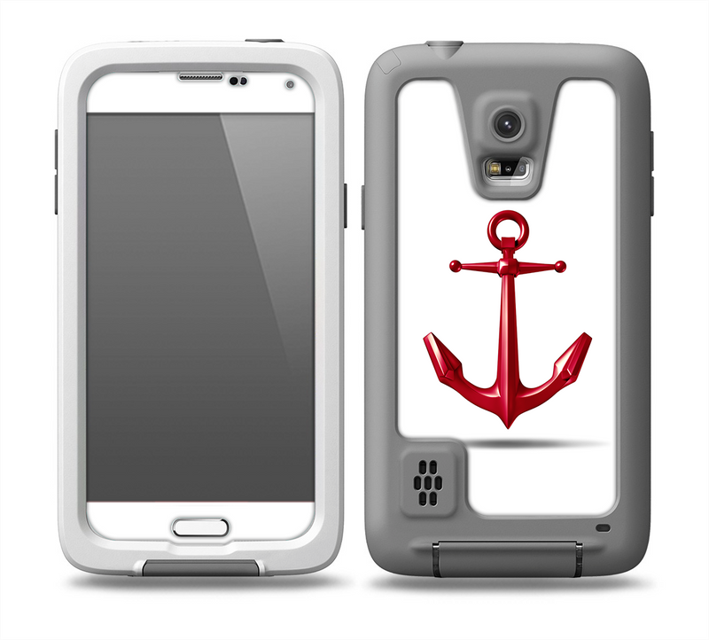 The Red Glossy Anchor Skin for the Samsung Galaxy S5 frē LifeProof Case