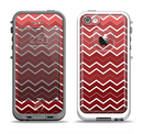 The Red Gradient Layered Chevron Apple iPhone 5-5s LifeProof Fre Case Skin Set