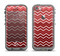 The Red Gradient Layered Chevron Apple iPhone 5c LifeProof Fre Case Skin Set