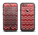 The Red Gradient Layered Chevron Apple iPhone 6/6s LifeProof Fre Case Skin Set