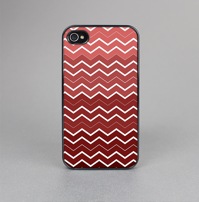 The Red Gradient Layered Chevron Skin-Sert for the Apple iPhone 4-4s Skin-Sert Case