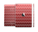 The Red Gradient Layered Chevron Skin Set for the Apple iPad Mini 4