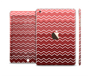 The Red Gradient Layered Chevron Full Body Skin Set for the Apple iPad Mini 3