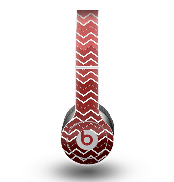 The Red Gradient Layered Chevron Skin for the Beats by Dre Original Solo-Solo HD Headphones