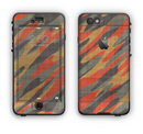 The Red, Green and Black Abstract Traditional Camouflage Apple iPhone 6 Plus LifeProof Nuud Case Skin Set