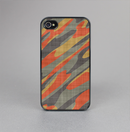 The Red, Green and Black Abstract Traditional Camouflage Skin-Sert for the Apple iPhone 4-4s Skin-Sert Case