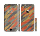 The Red, Green and Black Abstract Traditional Camouflage Sectioned Skin Series for the Apple iPhone 6s Plus