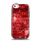The Red Grunge Paint Splatter Apple iPhone 5c Otterbox Symmetry Case Skin Set