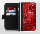 The Red Grunge Paint Splatter Ink-Fuzed Leather Folding Wallet Credit-Card Case for the Apple iPhone 6/6s, 6/6s Plus, 5/5s and 5c